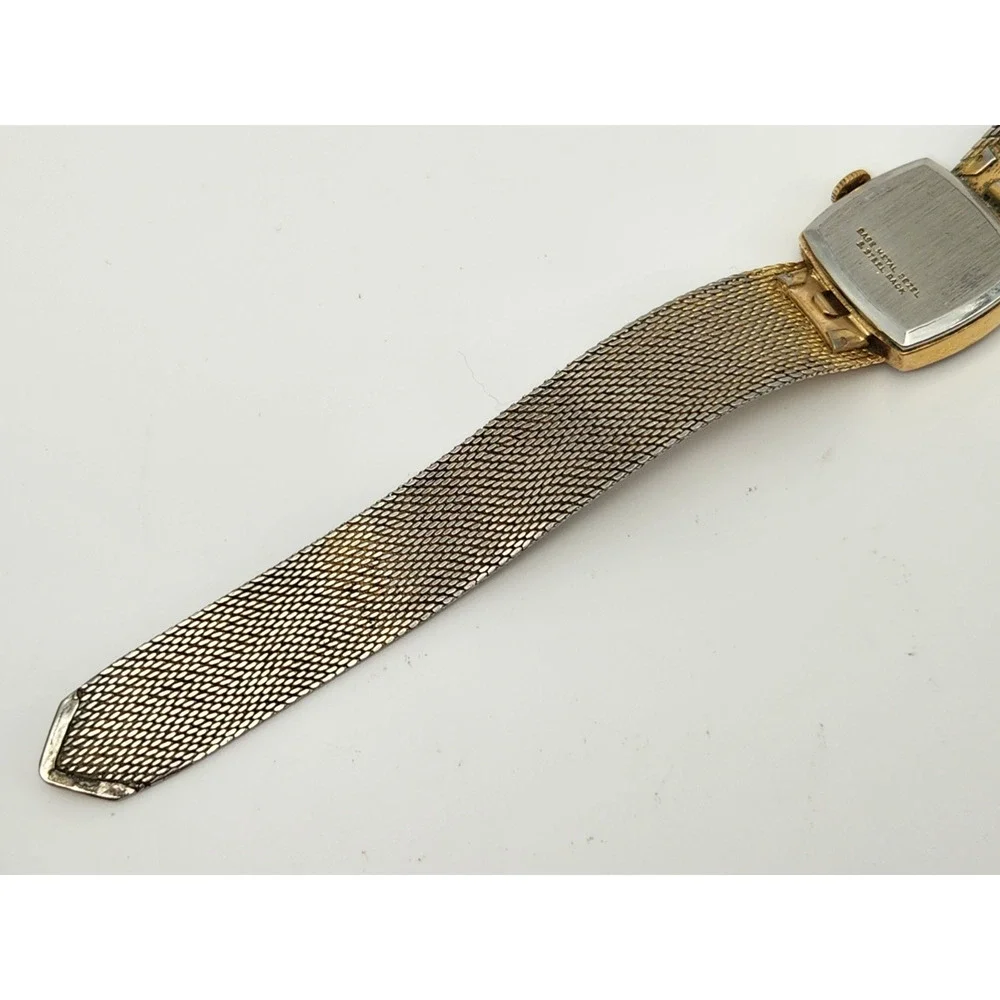 Vintage 1950s Timex Ladies Gold Dial Wind-Up Watch w/Mesh Band - PARTS/ REPAIR